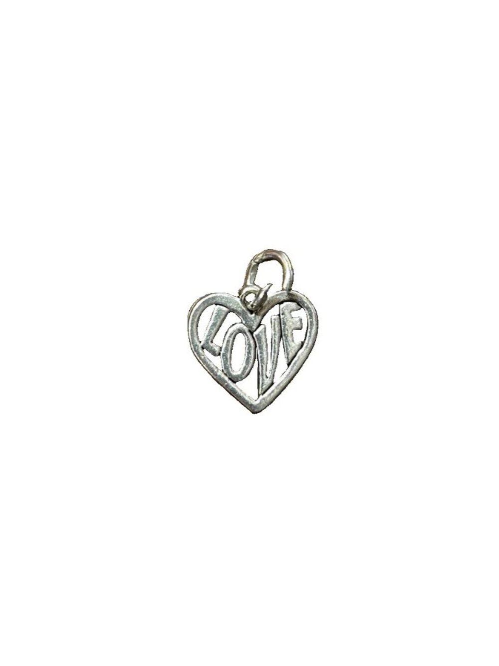 James Avery Retired Sterling Silver 'Full Of LOVE' Charm Pendant Faded Stamp